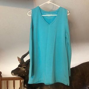 Soft surroundings open shoulder top p1914